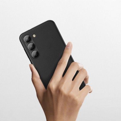 3. Dux Ducis Grit Hülle für Samsung Galaxy S23+ elegante Hülle aus Kunstleder schwarz