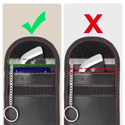 7. Tech-Protect KLR100 RFID-Hülle – Schwarz und Rot