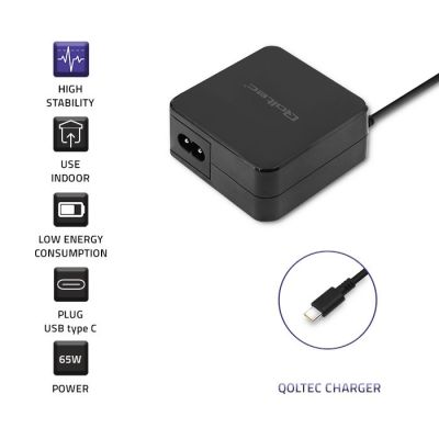 3. QOLTEC NETZTEIL 65 W | 5–20,3 V | 2–3,25 A | USB TYP C | PD