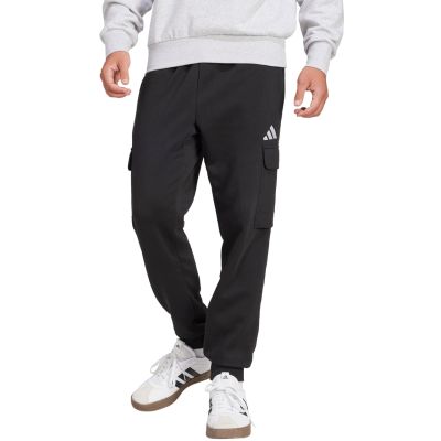 Herren adidas Essentials Feelcozy Fleece Cargohose Schwarz JE3820