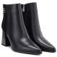 9. Schwarze Damen-Ankle-Boots aus Leder mit hohem Absatz, D&A S.Barski CR62-3477