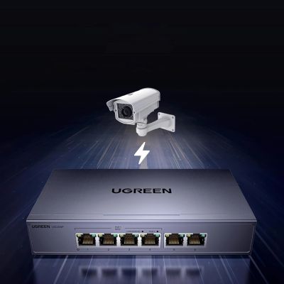 4. Ugreen 6-Port 1Gb/s Ethernet-Switch mit PoE – Grau