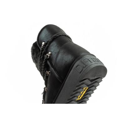 16. D.Franklin Damen Winter Schneestiefel, modisches Fellfutter, Schwarz