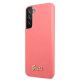 2. Guess, GUHCS22MLSLMGFU S22+ S906 fuchsia/fuchsia Hardcase Silikonschrift Metalllogo