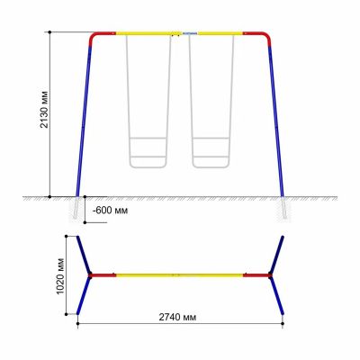 3. Gardenluxus Doppelschaukelgestell