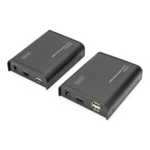 DIGITUS KVM-Extender HDMI+USB 120M CAT.5E UTP/IP 1080P FHD 60Hz Audio (Set) DS-55202