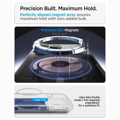 10. Spigen Ultra Hybrid MagSafe Hülle für iPhone 18 Pro / 17 Pro – Mattblau