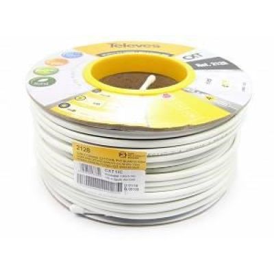Koaxialkabel TELEVES CXT 1.02 CU 79% PVC Ref. 2128 – 100-m-Rolle (Innenbereich)