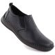 Rieker 05264-00 Schwarze Herren-Slipper aus Leder