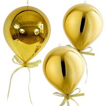 SICHERER BALLONBEUTEL AUS KUNSTSTOFF, DURCHMESSER 20 CM - GOLD
