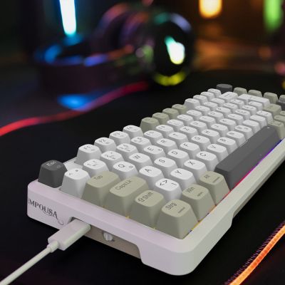8. Inca IKG-455 Gaming-Tastatur USB + RF Wireless + Bluetooth QWERTY Deutsch Weiß