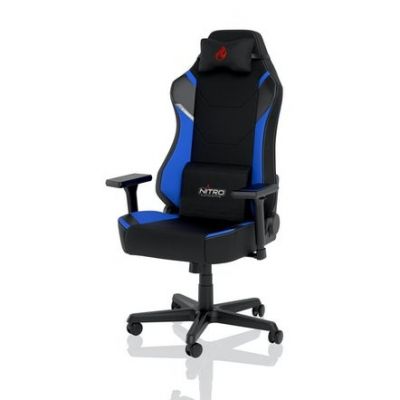 3. Nitro Concepts X1000 Gaming-Stuhl, gepolsterter Sitz, Schwarz, Blau