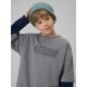 Langärmliges, locker geschnittenes Jungen-Shirt mit Aufdruck, Größe 4F 4FJRSS26TLONM631-24S
