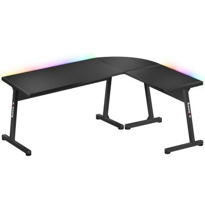 24. Huzaro Hero 6.0 Schwarzer RGB-Gaming-Schreibtisch