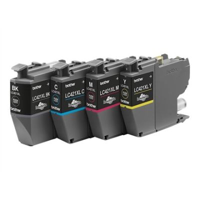 5. Brother LC-421XLVAL PagePack 4 Stück Original XL (Extra Hohe Reichweite) Schwarz, Cyan, Magenta, Gelb