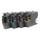 5. Brother LC-421XLVAL PagePack 4 Stück Original XL (Extra Hohe Reichweite) Schwarz, Cyan, Magenta, Gelb