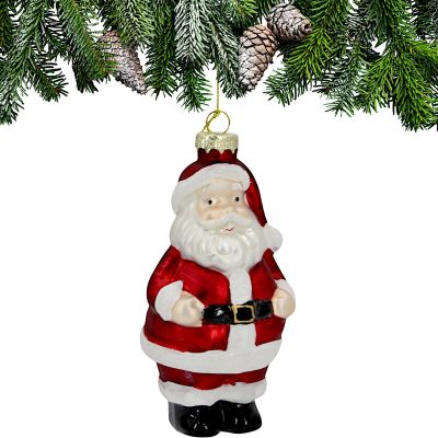 GLAS-CHRISTBAUMKUGEL IN FORM EINES WEIHNACHTSMANNS SASKA GIFT & DECOR