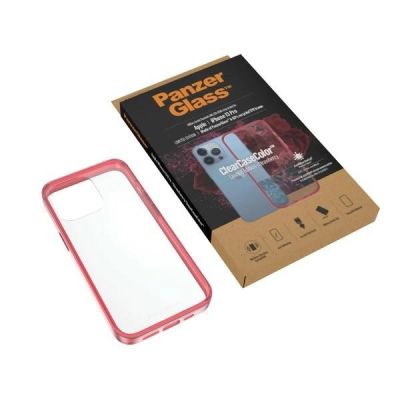 4. PanzerGlass ClearCase antibakterielle, nach Militärstandard zertifizierte Hülle für iPhone 13 Pro – transparentes Rosa