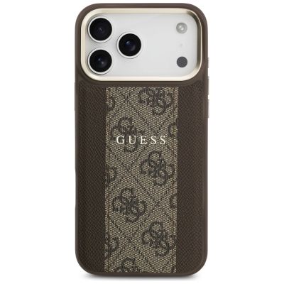 3. Guess 4G Stripe MagSafe Hülle für iPhone 17 Pro Max - Braun