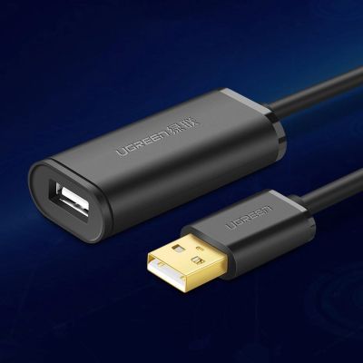 6. Ugreen USB 2.0 Aktives Verlängerungskabel 480 Mbit/s 10 m Schwarz (US121 10321)