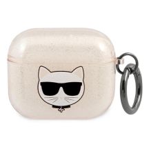 Karl Lagerfeld Glitter Choupette Case für AirPods 3 – Gold