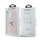 5. Karl Lagerfeld Silikon Karl&Choupette Heads MagSafe Hülle für iPhone 16 Pro Max – Rosa