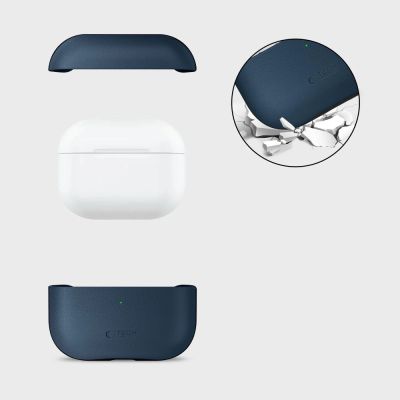 6. Tech-Protect NaturalFit Hülle für AirPods Pro 3 – Marineblau