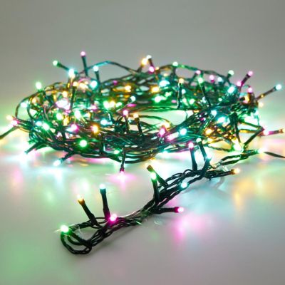 5. Weihnachtsbaumbeleuchtung, 480 LEDs, Lichterkette mit Zeitschaltuhr, mehrfarbig, Macarons