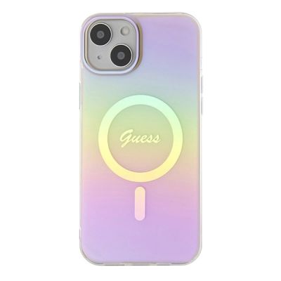3. Guess GUHMP15MHITSP iPhone 15 Plus 6,7" rosa/rosa Hartschale IML Iridescent MagSafe