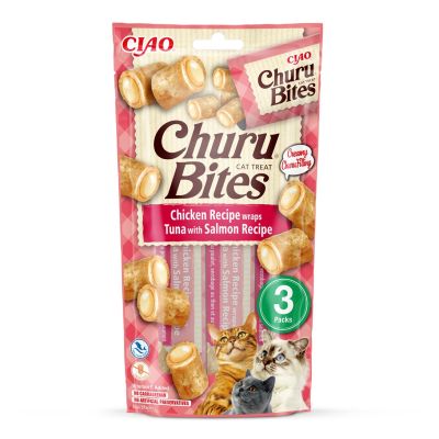 CHURU Bites Thunfisch & Lachs für Katzen 3x10g
