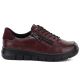Damen-Plateauschuhe aus Leder in Burgunderrot, Vinceza 133130