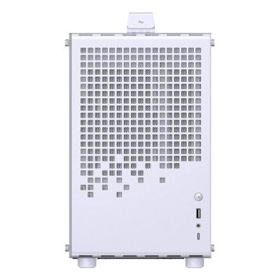 4. Jonsplus Z20 GEJP-023 Mesh-PC-Gehäuse, Mini-Tower, Micro-ATX, mit Tragegriff – Weiß