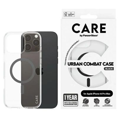 CARE by PanzerGlass Flagship Case iPhone 16 Pro Max 6,9" schwarz/schwarz MagSafe 1348