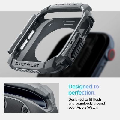 12. Spigen Rugged Armor Hülle für Apple Watch 10 46 mm – Grau