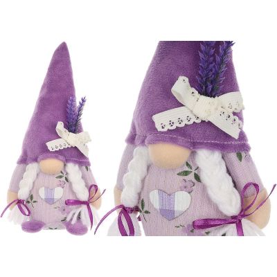 6. Zwergenmädchen in Lavendel, 20 cm, Frühlingsdekoration