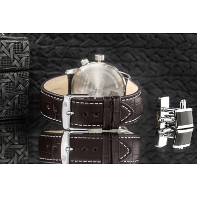 2. Herrenuhr ZEPPELIN LZ127 Graf Zeppelin Dual Time 7644-5 + Box