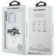 8. Karl Lagerfeld IML Glitter Karl & Choupette Sketch Logo MagSafe Hülle für iPhone 16 Pro - Transparent