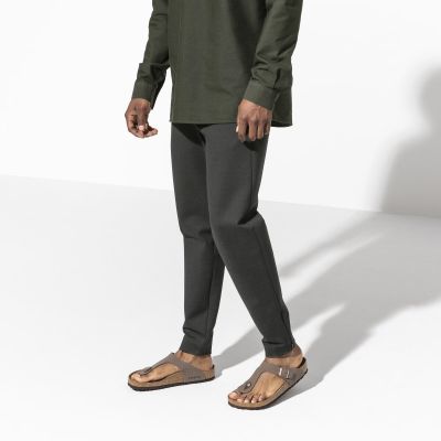 12. Birkenstock Gizeh Birko-Flor Nubuk Stone Regular Herren Flip-Flops Wide Grau (43391)