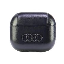 Audi Lederhülle mit großem Logo für AirPods 3 – Schwarz