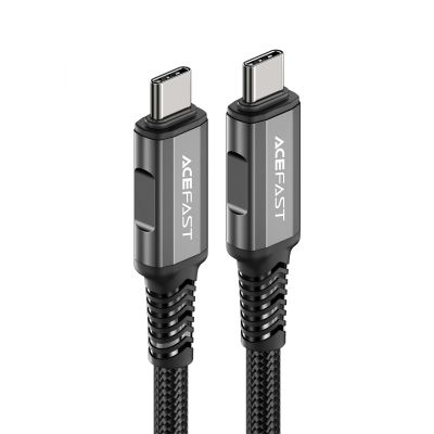 3. Acefast C1-09 USB-C / USB-C USB4 PD3.1 Kabel 5A 1m - grau-schwarz