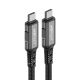 3. Acefast C1-09 USB-C / USB-C USB4 PD3.1 Kabel 5A 1m - grau-schwarz