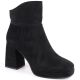 11. Wildlederstiefeletten mit Blockabsatz und Plateau, isoliert, M.Daszyński W SAN24A, schwarz