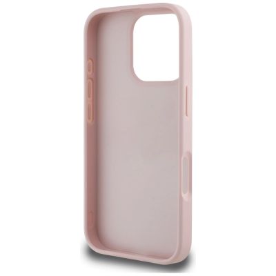 7. Guess Grained Roses Big 4G Logo iPhone 16 Pro Hülle - Rosa