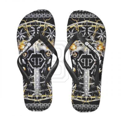 Philipp Plein M IMPS901 Herren-Flip-Flops