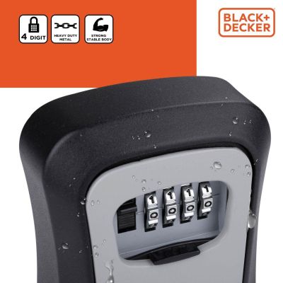 6. Schlüsselsafe mit 4-stelliger Zahlenkombination von Black + Decker
