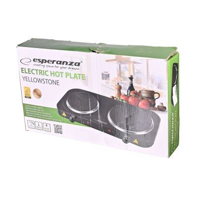 34. ESPERANZA Elektroherd Yellowstone 1500W + 1000W Schwarz EKH014K