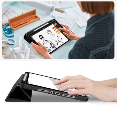 10. TechProtect SmartCase Stifthülle für Xiaomi Poco Pad M1 / ​​Redmi Pad 2 Pro 12.1 - Schwarz