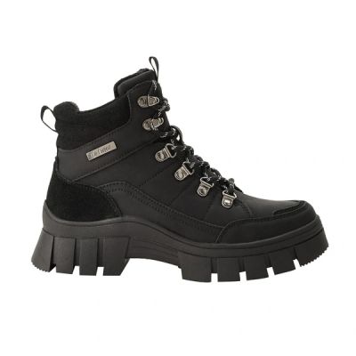 Lee Cooper Damen-Winterstiefel, schwarze, gefütterte Stiefeletten
