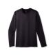 Luxe Langarm-Lauf-T-Shirt für Herren, Schwarz