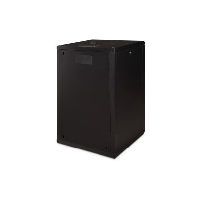 2. Digitus Unique 19" 20HE Rackmount-Netzwerkschrank 600x600 mm, Glastür, schwarz, ungeteilt, montiert, 100 kg